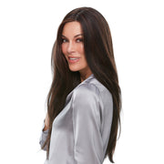 Perruque Synthétique Longue Monofilament Cheveux Noirs Jon Renau Ariana Vue De Côté