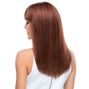 Perruque En Vrais Cheveux Naturels Longue Rousse Brune Et Chatain Jon Renau Lea Vue De Derrière