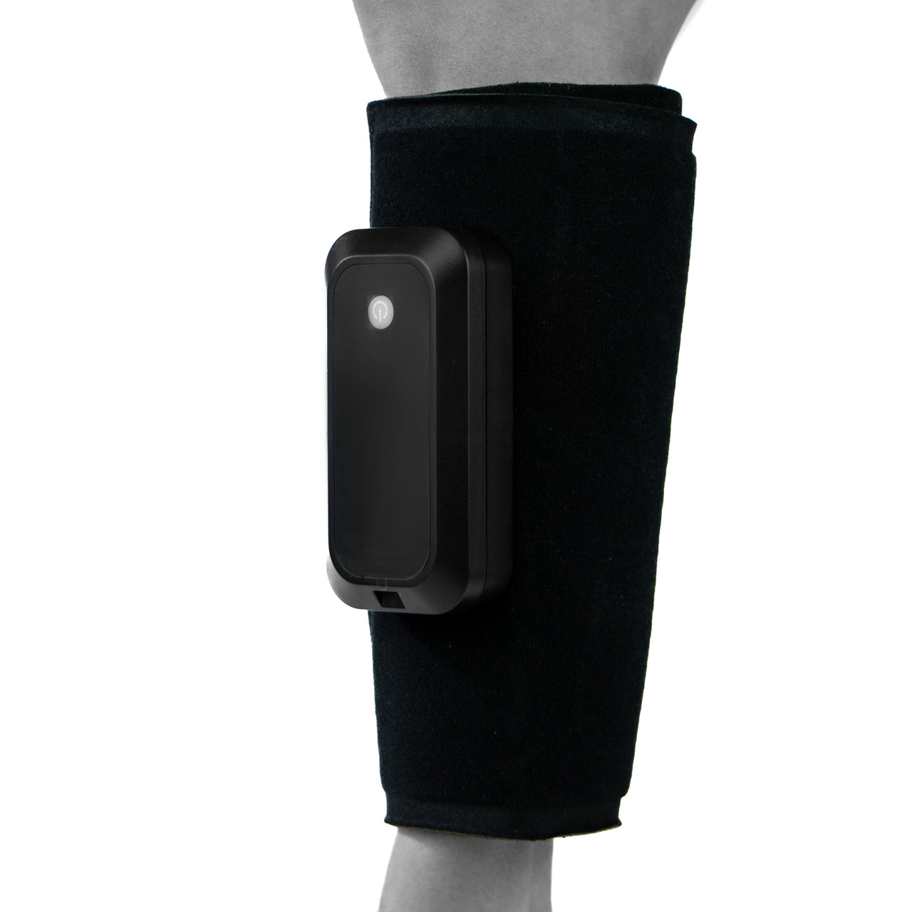 Appareil Utilisé Comme Substitution Des Bas De Compression - Vue Complète Présenté Sur Le Mollet D'une Femme