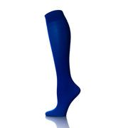 Bas compressifs pour femme en bleu royal de Doctor Brace, vue latérale - Softmedi