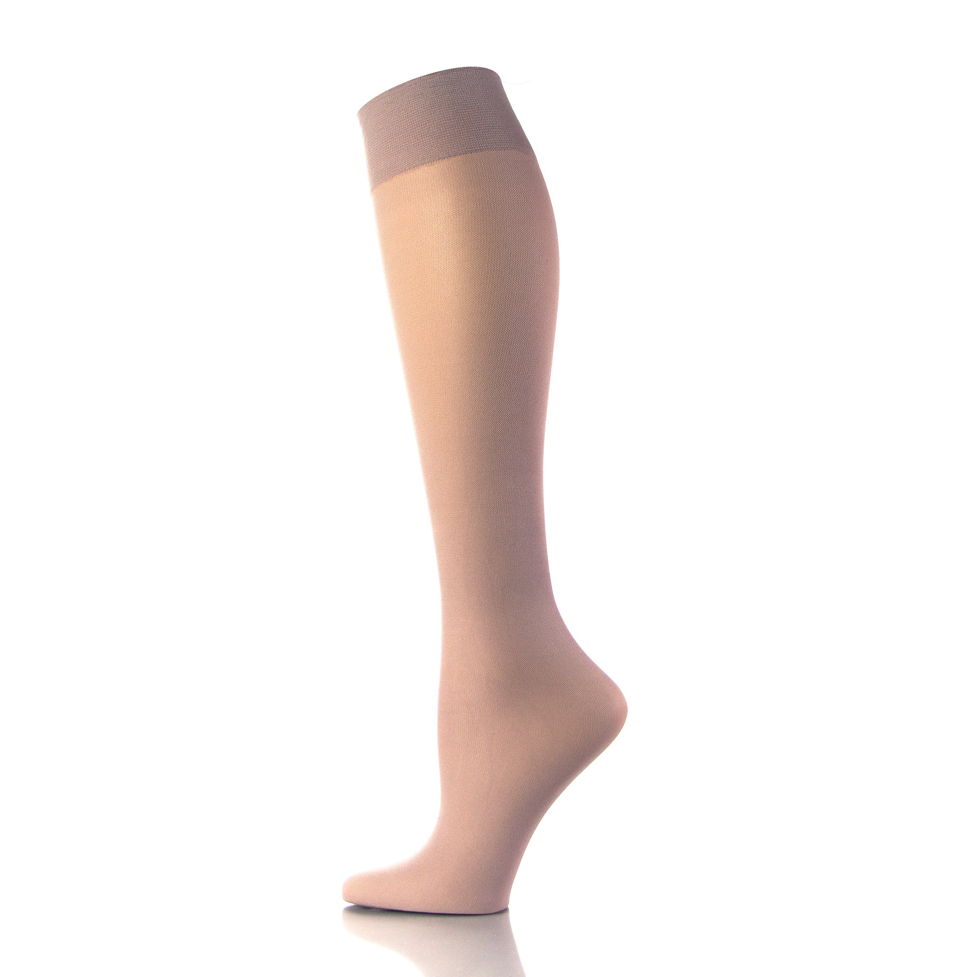 Bas de contention pour femme, couleur peau, vue de l'intérieur de la jambe - Doctor Brace Softmedi