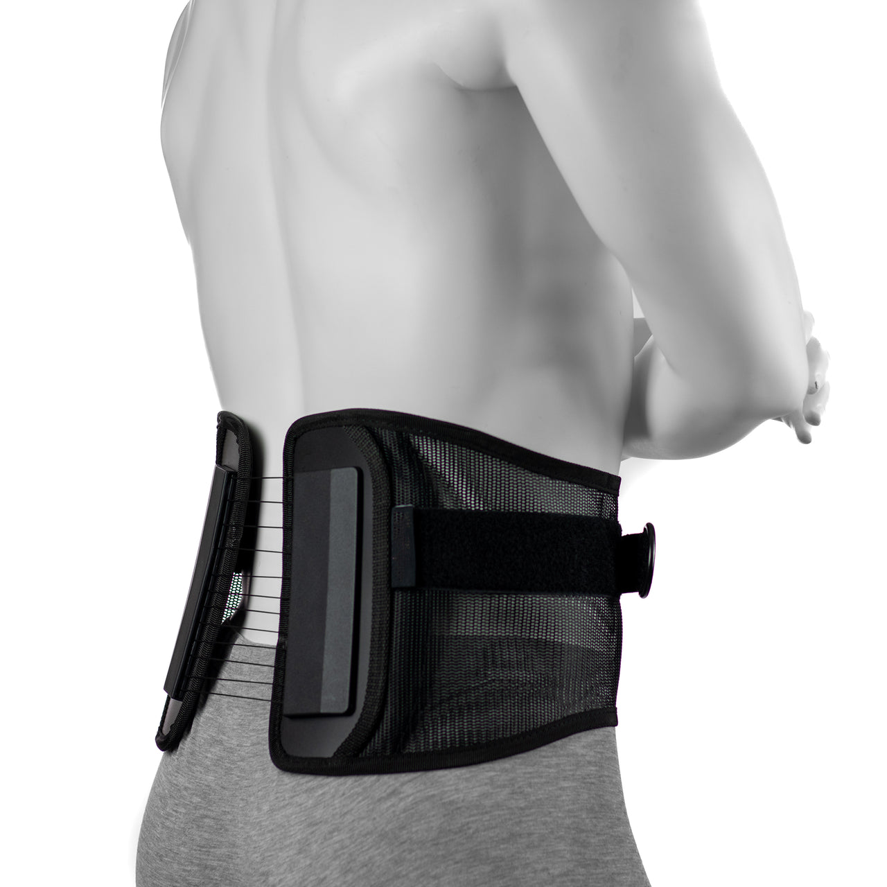 Ceinture Lombaire Pour Douleurs Au Bas Du Dos Rigide Ajustement Avec Système À Cables - Vue De Derrière