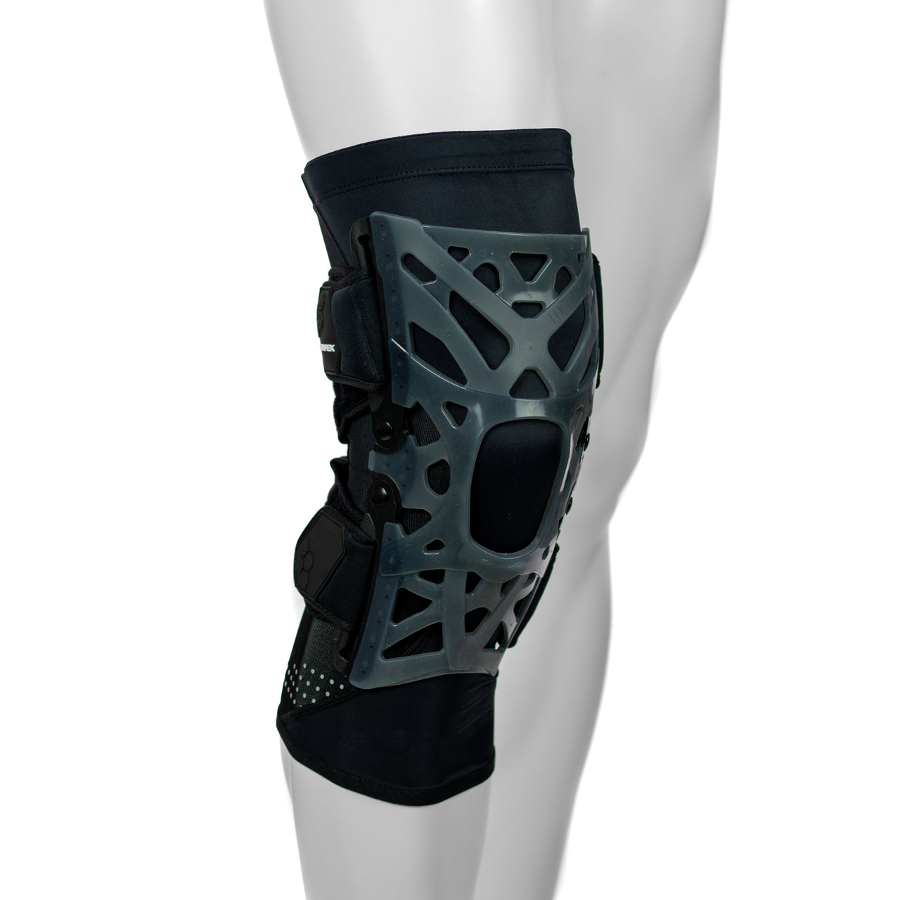 Genouillère De Sport - Style Web En Silicone - Articulée - Portée Au Dessus D'un Manchon - Vue Complète