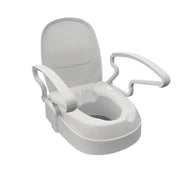 Siège De Toilette Surélevé À Cuvette Ronde Et Accoudoirs Rabattables Pleine Longueur