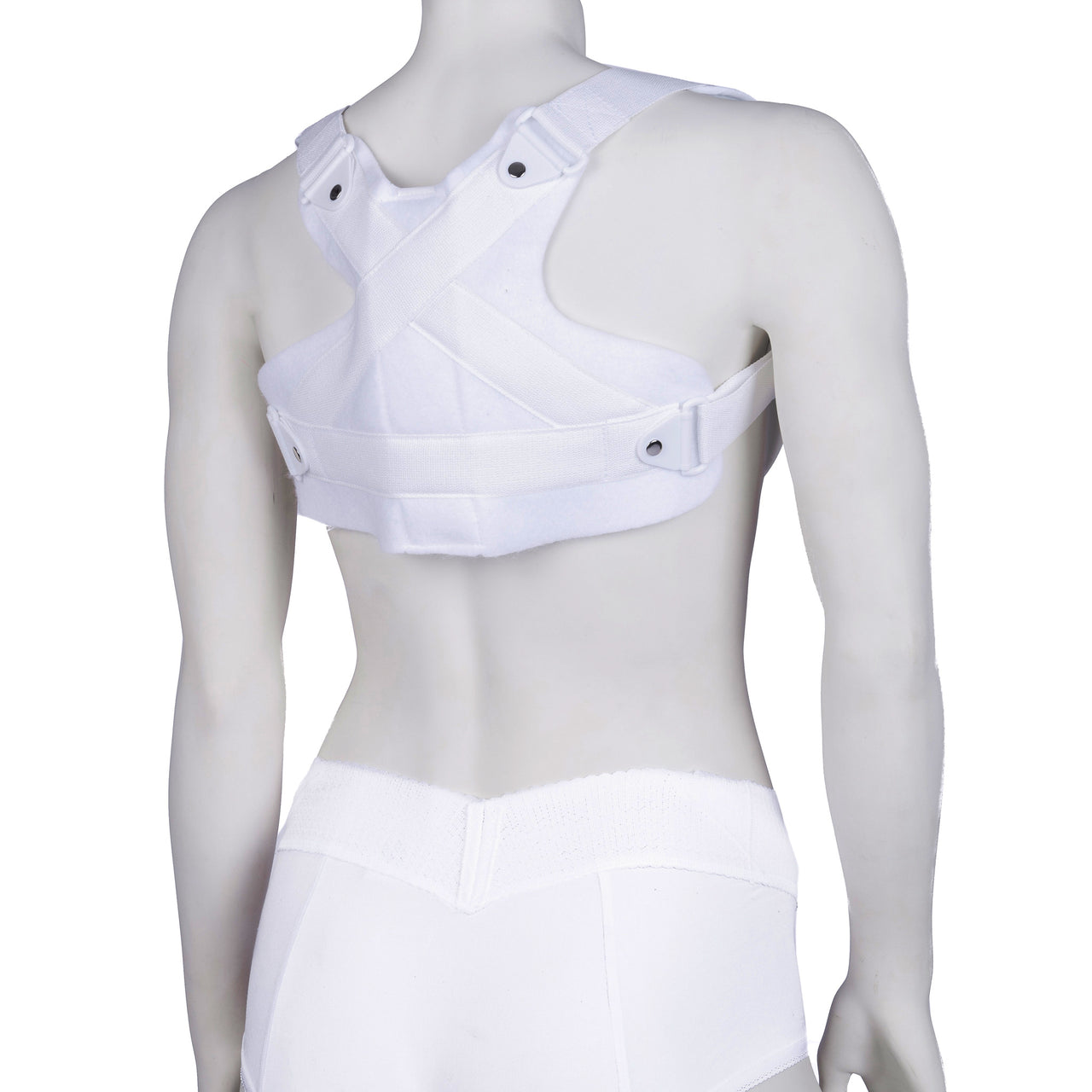 Attelle Pour Clavicule Discrête Couleur Blanche Vue Côté Dos