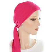 Bandeau De Cheveux Pour Chimio Le Bambou Flexible Couleur Rose Framboise Profil Droit