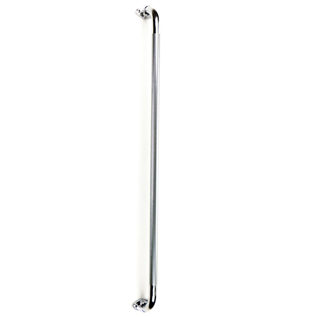 Barre D'appui Pour Le Bain Ou De Douche Murale Longue Chromée Et Texturée Très Longue - 36 Pouces Vue Installée Verticalement