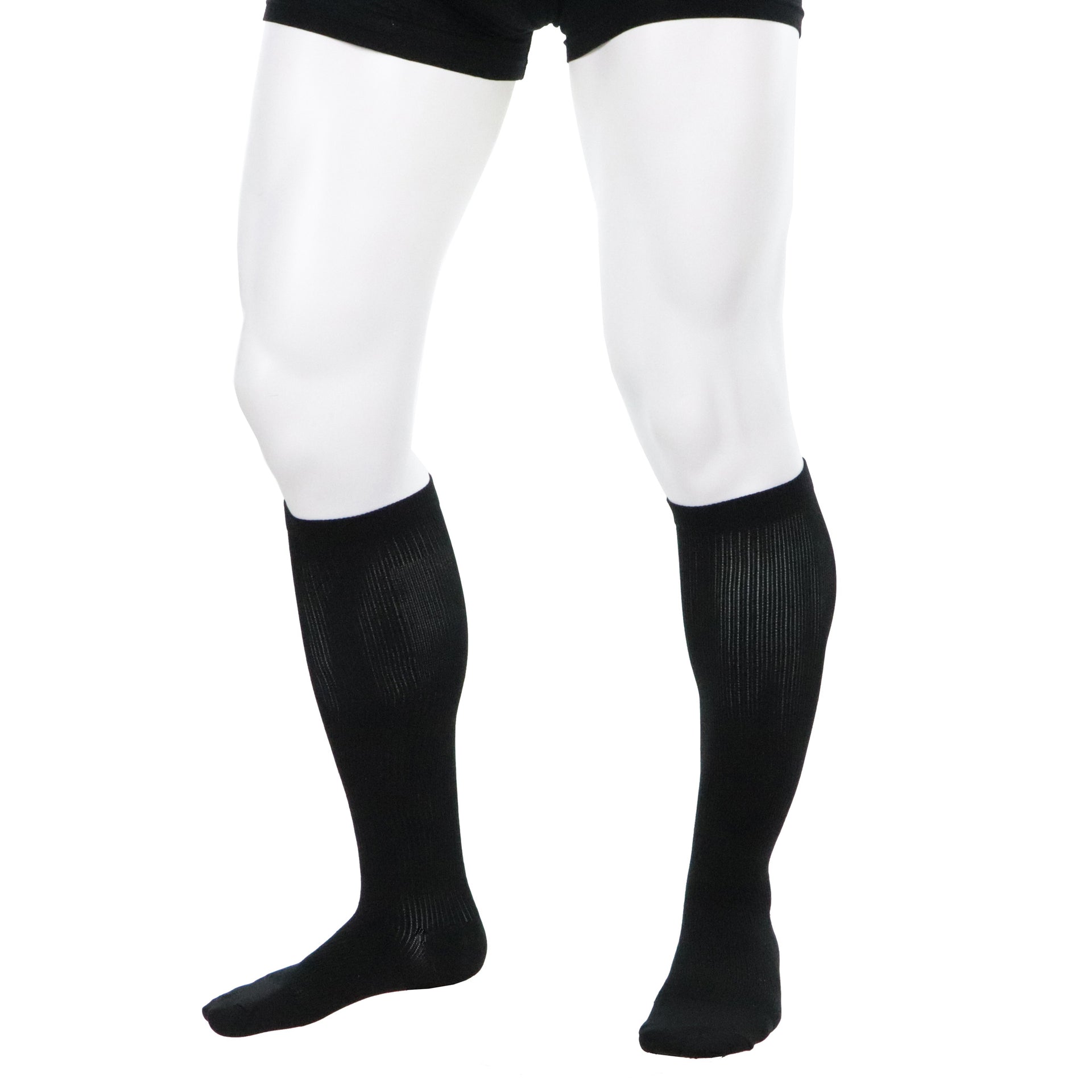 Chaussettes de compression solides pour hommes - Noir (1) · FIGS