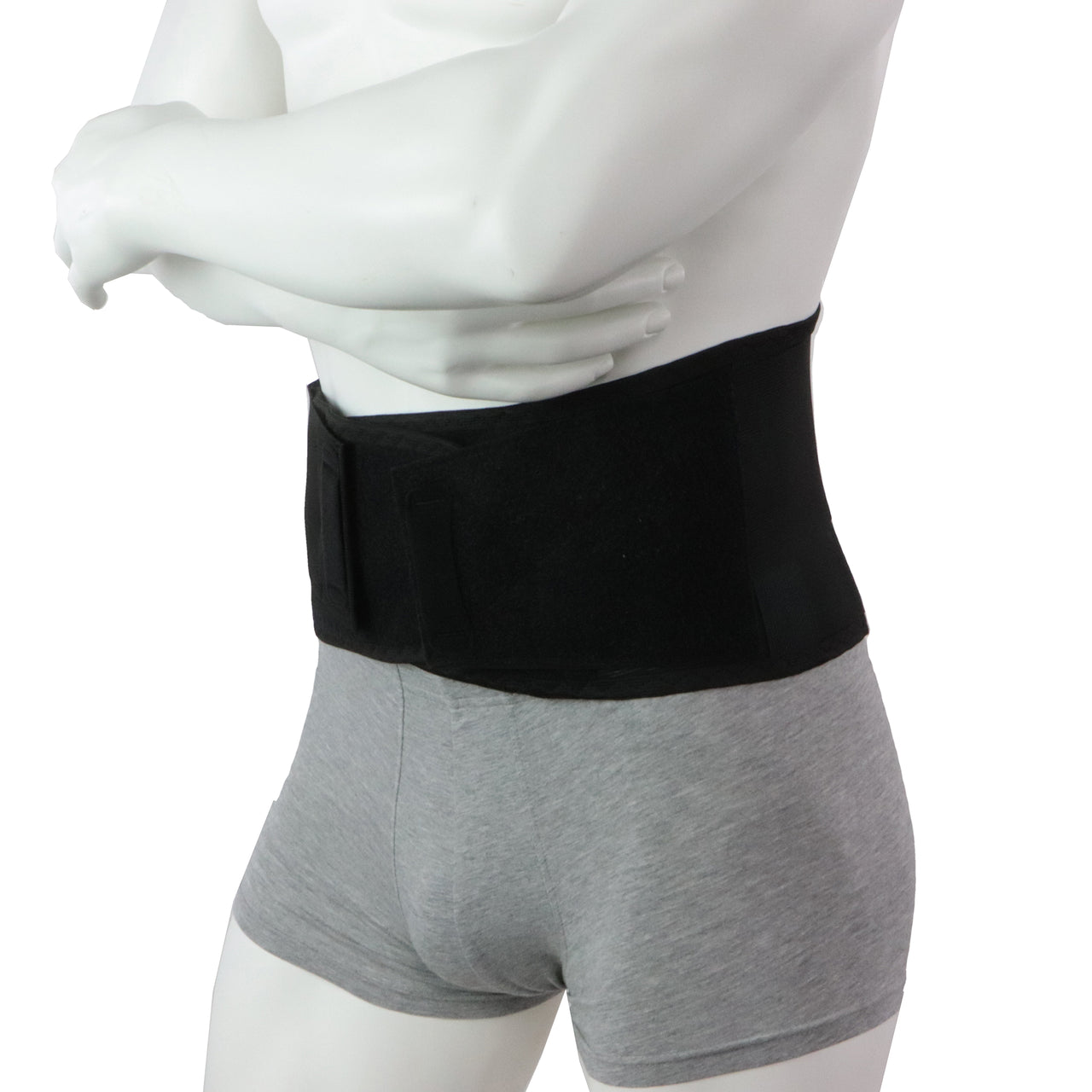 Ceinture Dorsale Pour Mal Au Dos Avec Intérieur En Mousse Vue Avant Gauche Portée Par Un Homme