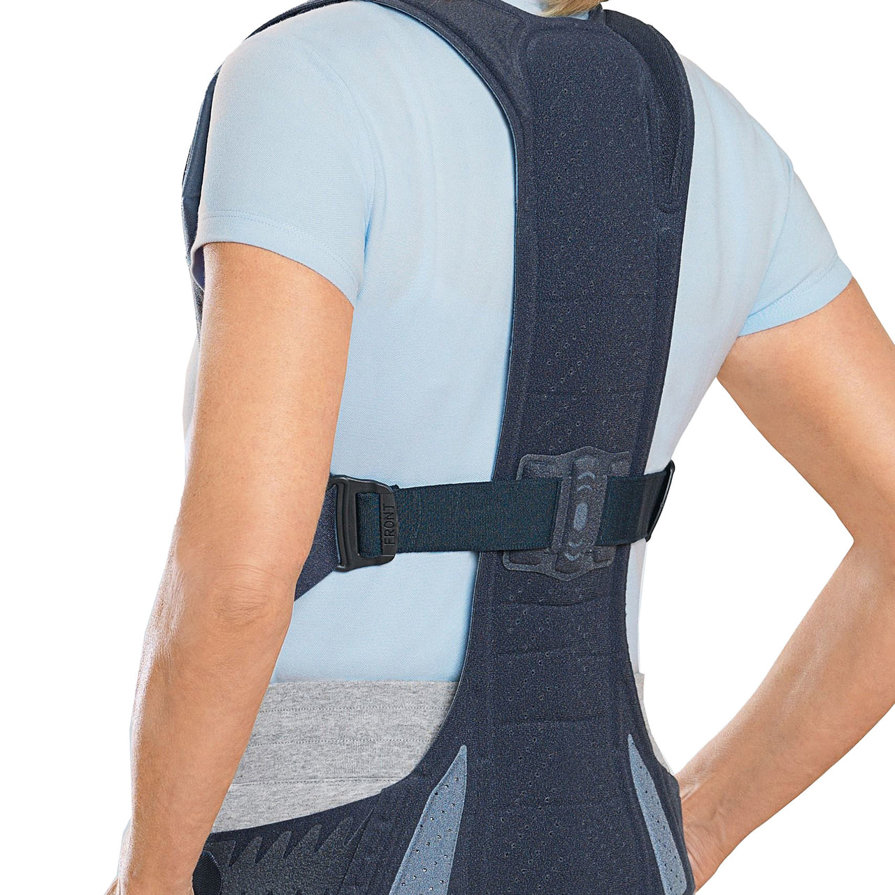 Ceinture Dorsale Ostéoporose Vue De Dos Couleur Grise