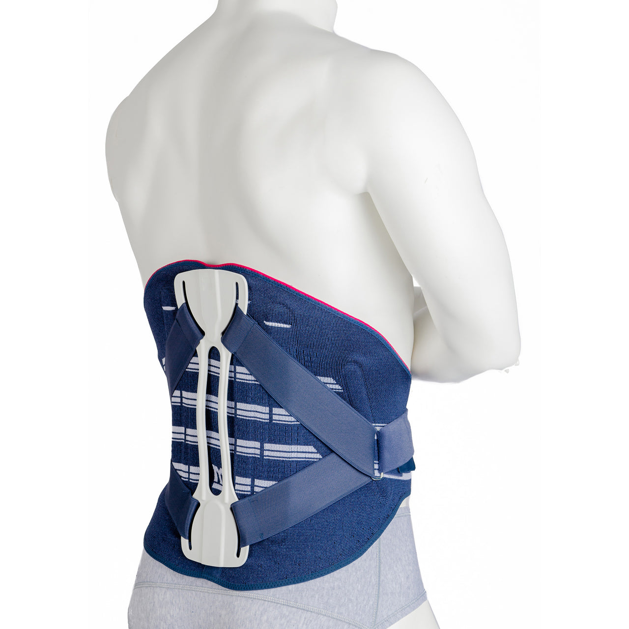 Ceinture Lombaire Hommes  Pour Mal De Dos Avec Soutien Rigide À Base De Sangles Et De Tiges De Stabilisation Vue De Derrière