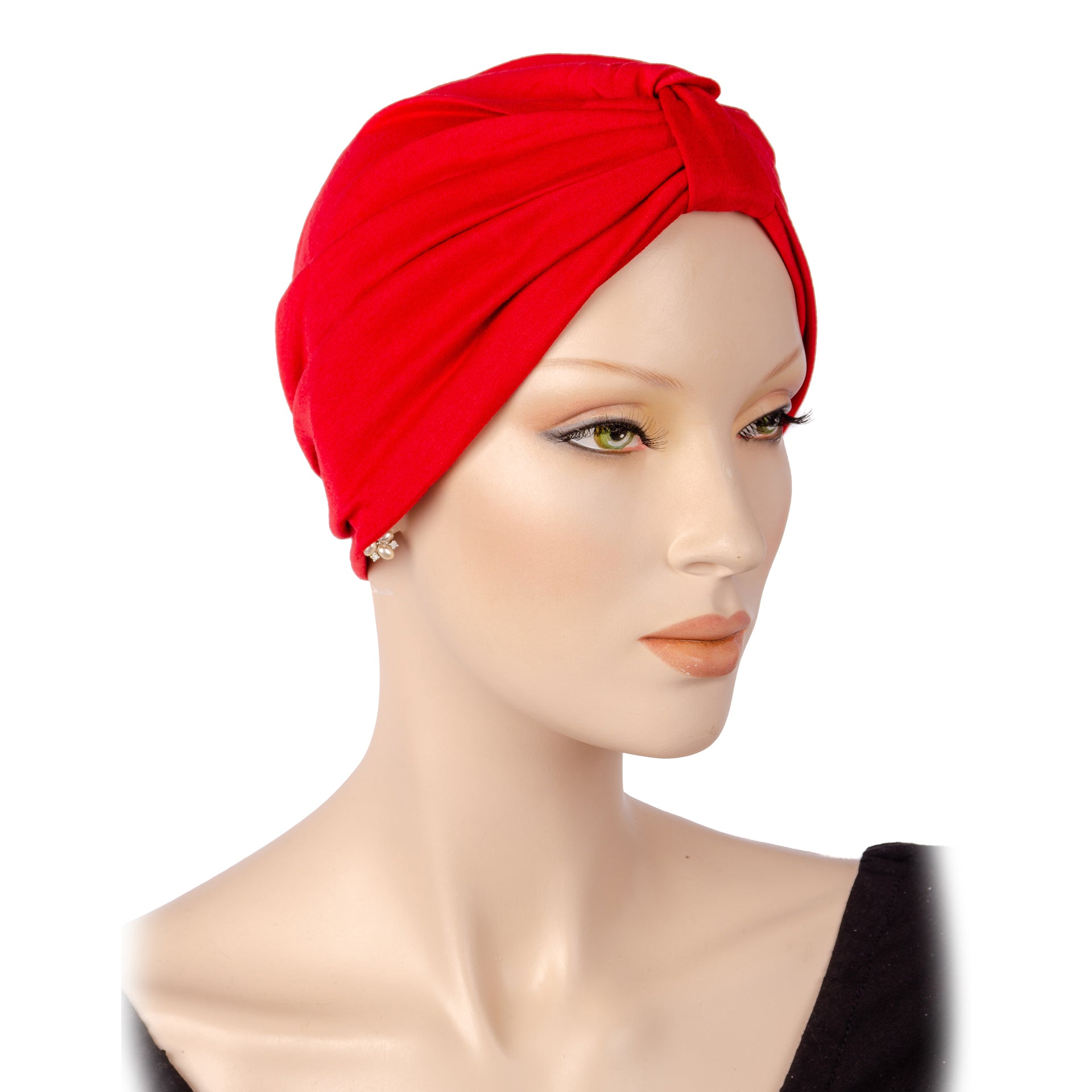 Chapeau De Cancer Rouge Style Turban Prénoué ComfortMix