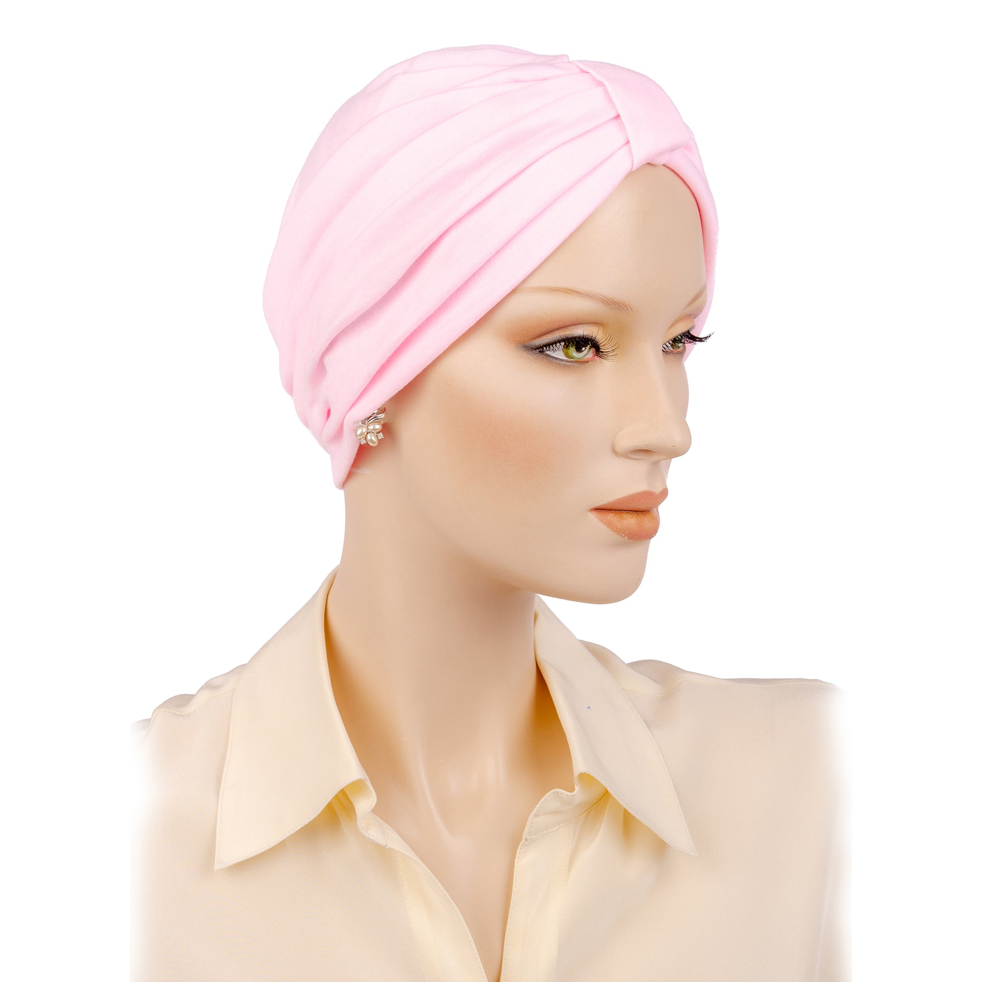 Chapeau Pour Cancer Style Turban Pour Femme Rose Pâle ComfortMix