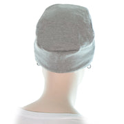 Chapeau Chimio Style Bonnet Élastique Coton Gris Stretchycap Vue De Derrière