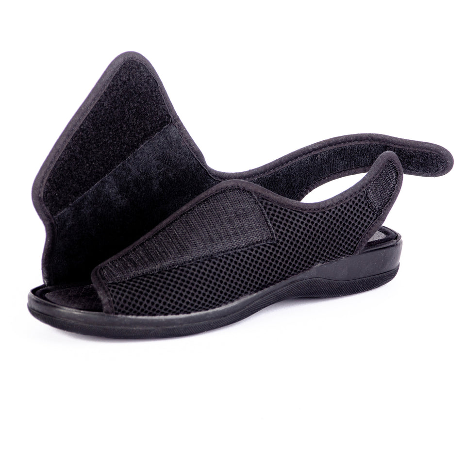 Achat chaussures PodoWell Femme Pantoufle Chausson, vente Fargeot Uflex Noir - Chausson velcro Femme Achat chaussures PodoWell Femme Pantoufle Chausson, vente Fargeot Uflex Noir - Chausson velcro Femme