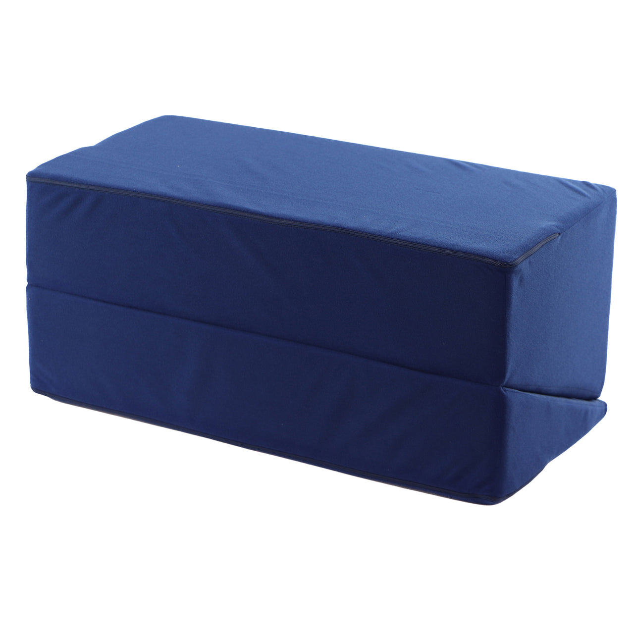 Coussin Cal Compact Pliable Et Portable Avec Housse Bleue Vue Plié
