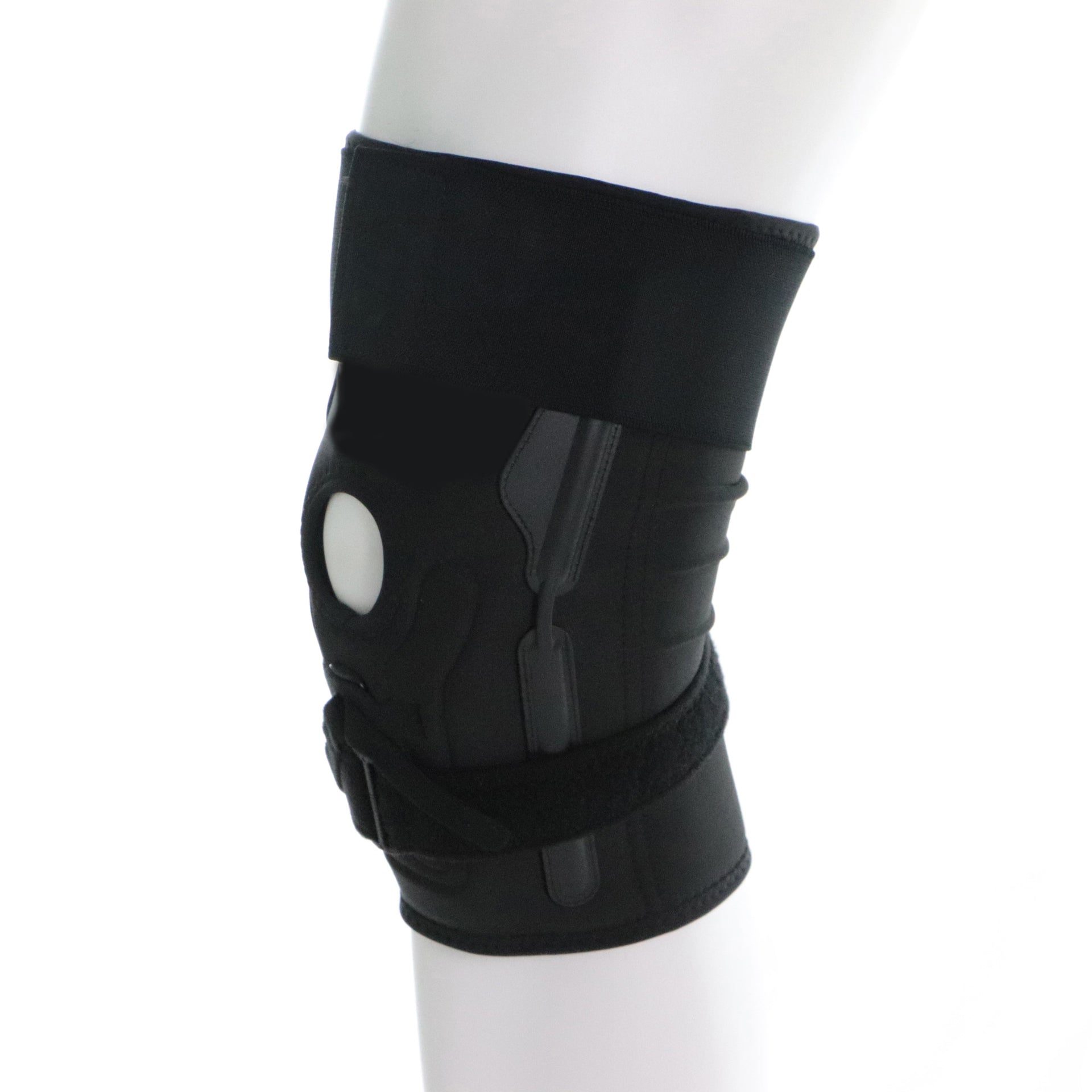 Genouillère pour blessures orthopédiques - Genouillère réglable -  Protection de sécurité pour les genoux - Plus de stabilité et de soutien 