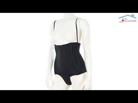 Vidéo: Gaine Pour Abdominoplastie Style Culotte Taille Haute Ajustable - Vue Complète 360