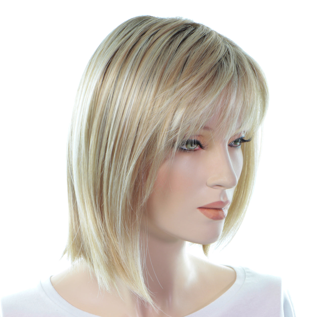 Perruque Cheveux Blonds Lisses Scorpio Vue Avant Droite