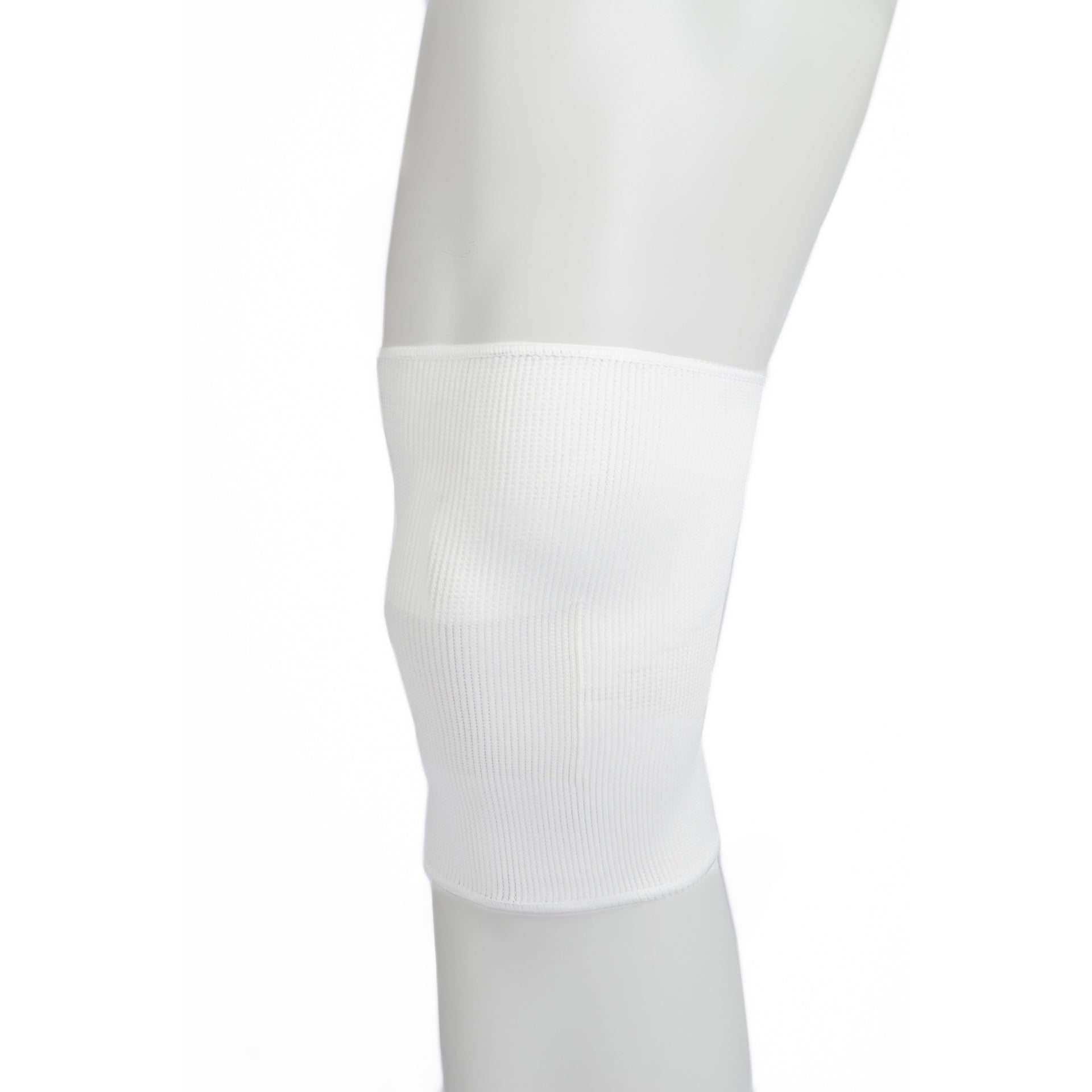 Protège-genou Élastique De Base Blanc Avec Compression Légère