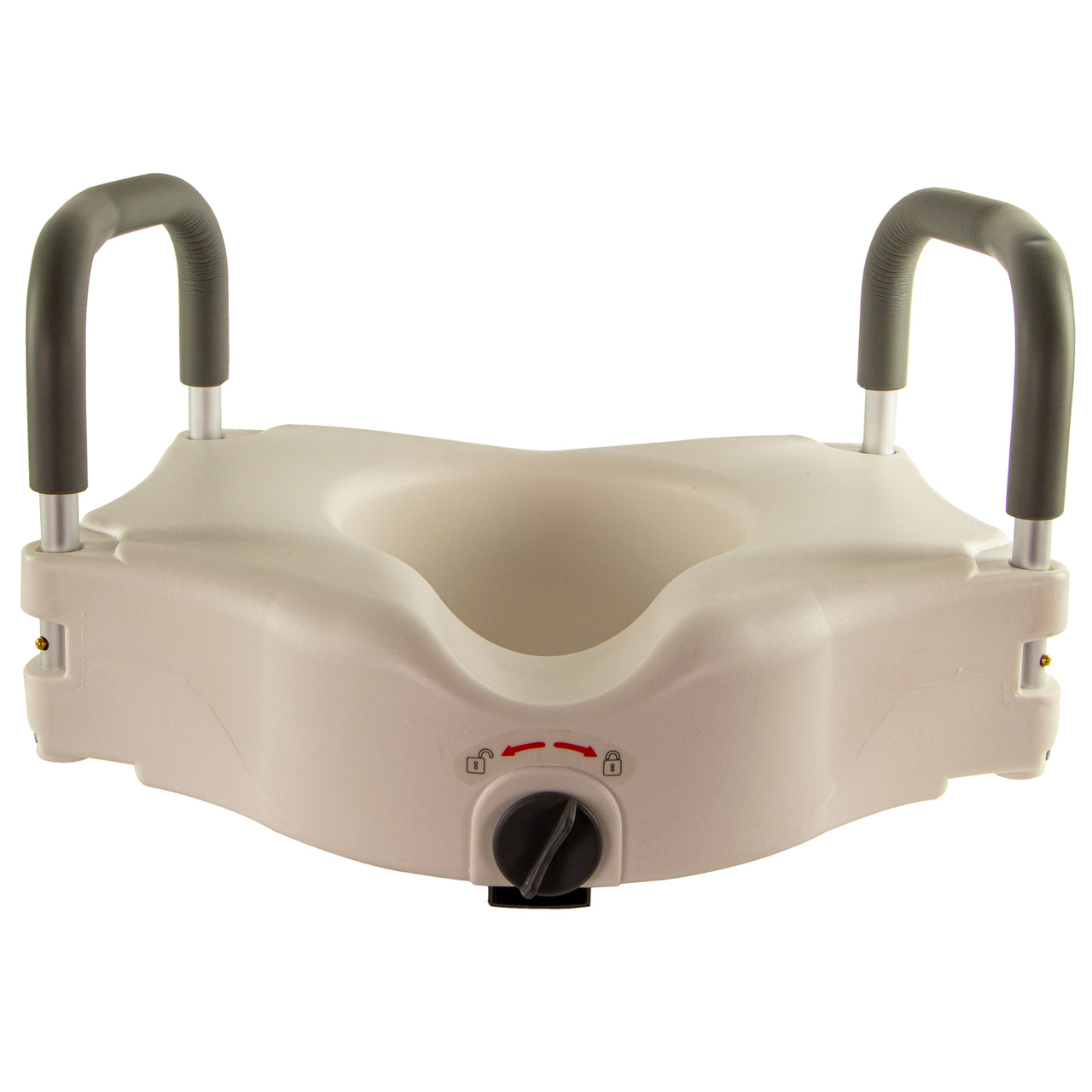 Siège De Toilette Adapté Standard Avec Accoudoirs Coussinés À Hauteur Ajoutée De 5 Pouces