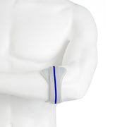 Orthèse Épicondylite Ou Tennis Elbow Epi-Med Style Épuré En 3D Couleur Blanche Avec Rayure Bleue