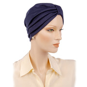 Turban De Cancer Pour Femme Bleue Marine Avec Du Coton ComfortMix